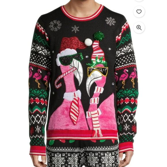 Holiday Time Black and Pink Festive Sweater - Picture 4 of 9